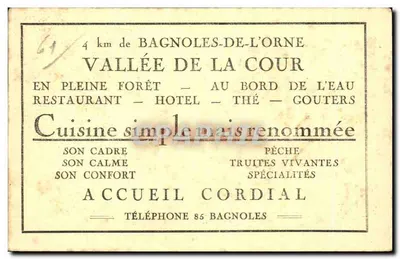 Bagnoles-de-l'Orne - De Vallei van de Cour - Het hotel en de terras voor thee — Achterkant