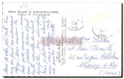 Castelo de Roches-Bagnoles — Estação Termal de Bagnoles-de-l'Orne — Ed. R. Gallais — Verso