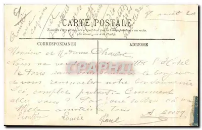 Bagnolles-de-l'Orne — O Hotel de Paris — LL. — Verso
