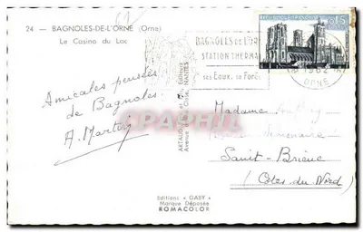 Bagnolles-de-l'Orne — El Casino del Lago — Ediciones Gaby — Reverso