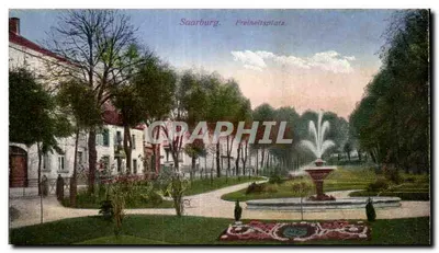 Saarburg — Praça da Liberdade com fonte — editor desconhecido