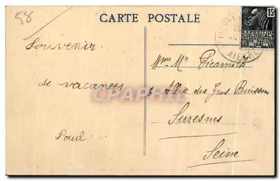 Castelo de Beaumont — Saint-Pierre-le-Moutier — Editor: Brairie Lenoir, n° 115 — Verso