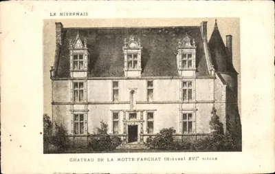 Castelo de La Motte-Farchat — Nièvre — Século XVI — Edição Artística "SUPRA" Paris
