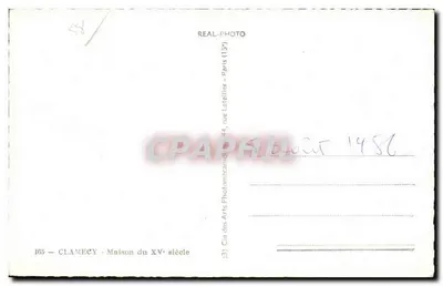 Clamecy — Casa do XVᵉ século — Clia des Arts Photomécancan (15) Paris — Verso