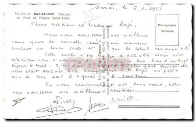 Bar-le-Duc — O Ponte e a Igreja de São João — Edições André Leconte — Verso