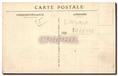Antieke ansichtkaart Sainte Menehould Rue de Florion — Achterkant