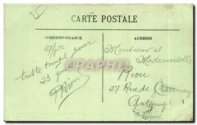 Bar-le-Duc — A Capela dos Dominicanos e a Praça do Castelo — Edição dos Magasins Réunis — Verso