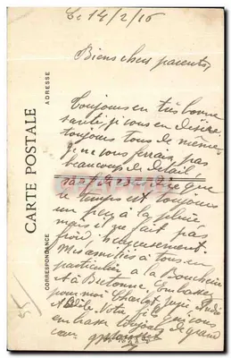 L'ARGONNE — Ruiny Avocourt — Krzyż został zachowany przez obławy — H.A.B. — Rewers