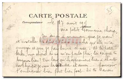 Clermont-en-Argonne — A Igreja — A. Gauthie, editor Saint-Dizier — Verso