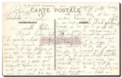 EN ARGONNE (Meuse) — La distribución de la sopa, bajo los árboles. — J. Courcier, 3, rue Simon-le-Français, París — Reverso