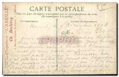 Bar-le-Duc — Rue des Ducs de Bar — publisher L.V. & Cie, Reims — Back