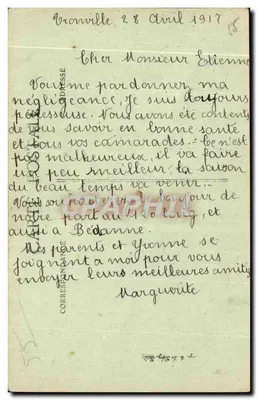 Ligny-en-Barrois — O Hospital São Carlos — Edição Vve Catherine — Verso