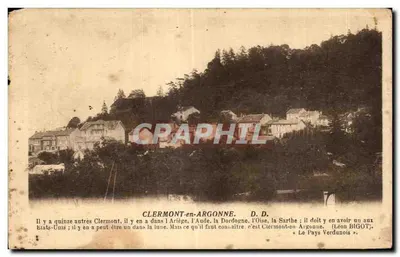 Clermont-en-Argonne — vista do vilarejo — Fototipia D. D. Kiliresous