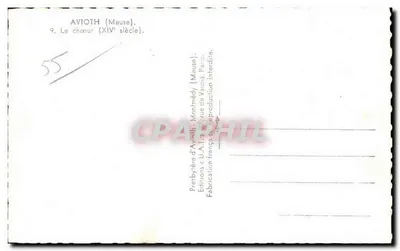 Avioth (Meuse) — Chór (XIV wiek) — Wydawnictwo Avioth, Montmédy — Rewers