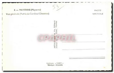 Mayenne — Algemene uitzicht (Vaderland van de Kardinaal Cheverus) — Uitgaven Gaby — Achterkant