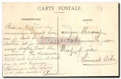 A Igreja de Leyr após o bombardeio do dia 26 de dezembro de 1914 — Impressora Ch. Buré et Cie, Tours — Verso