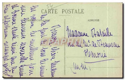 Lunéville - El Castillo — Editor E. Bastien, Lunéville, n° de serie no visible — Reverso