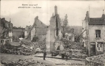 Gerbéviller - As Ruínas — Guerra 1914-1915 — Lunéville-Photo, Pl. da Igreja
