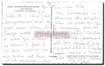 Bourbonne-les-Bains — O Donjon do Castelo — Édition de l'Europ — Verso