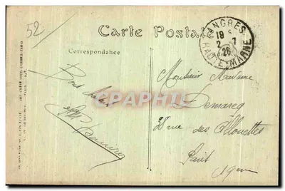 Langres — Widok na Faubourg de la Collinière, les Fourches — JND Phot. — Rewers