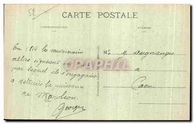 Chaumont - Estátua de Philippe Lebon — Edição E. Mary-Wolter, n°52 — Verso