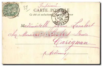 Dormans — O Castelo — Editor: Wilhem & Cie, n° 1158 — Verso