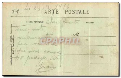 Mondevent (Marne) — Interno della chiesa saccheggiata da un obice tedesco — Fotomeccanica L. Menard, Pontainebeau — Verso