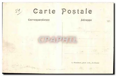 Sermaize (Marne) — A rua Bénard e o hotel de cidade após o bombardeio — A. Humbert, fot. edit., St-Dizier — Verso
