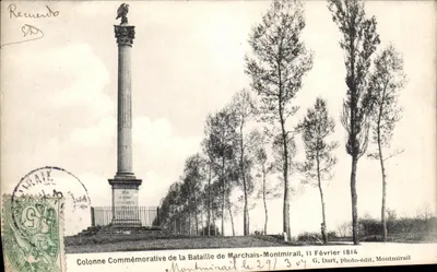 Coluna Comemorativa da Batalha de Marchais-Montmirail — 11 Fevereiro 1814 — G. Dart, foto-edição Montmirail