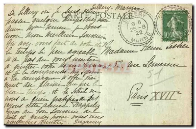 Linha de Chalons entre Pompelle e Sillery — após a ofensiva — M. D. (Foto 1918) — Verso