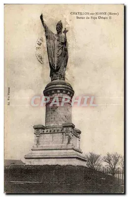 Chatillon-sur-Marne — Estátua do Papa Urbano II — Editor Wre Pienat