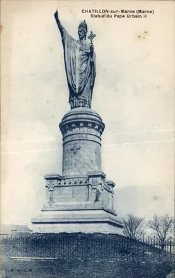 Chatillon-sur-Marne (Marne) — Estátua do Papa Urbano II — Editor L.B.