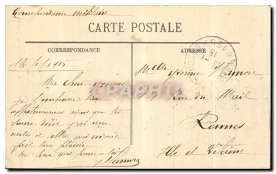 Reims — Rue du Faubourg Cérès, casas incendiadas — Cliché M. Lavergne, Reims — Verso