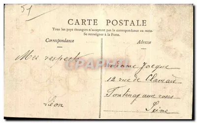 O Castelo de la Charmoye — A Capela — Editor: Fot. Em. Chouque, Imp. Épernay (Dép. Marne) — Verso