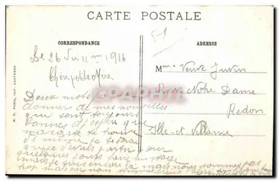 Perthes-les-Hurlus (Marne) — Um canto de Perthes após o bombardeio — Visé Paris 468 — Verso