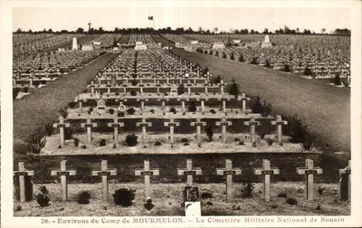 Environs do Campo de MOURMELON — O Cemitério Militar Nacional de Souain