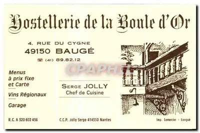 Hostellerie de la Boule d'Or — Baugé — Imp. Lemercier - Longué