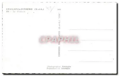 Challain-la-Potherie — Het Kasteel — Combier Imprimeur — Achterkant