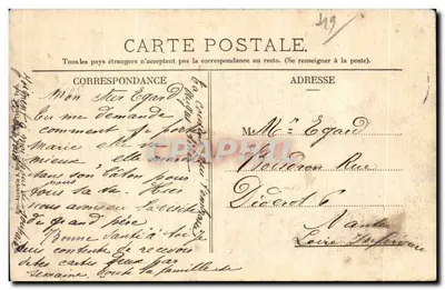 Angers — Rue Beaurepaire, widok z mostu centralnego — Collet, wyd., Angers, nr 20 — Rewers