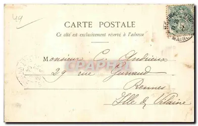 Angers - Le Mail — Fontein en vijver — Collectie D. L. van Nantes, n° 50 — Achterkant