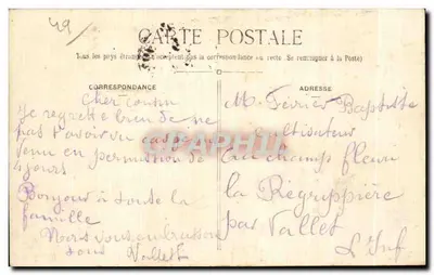 Angers — La Doutre z lotu ptaka — wyd. E. B. — Rewers