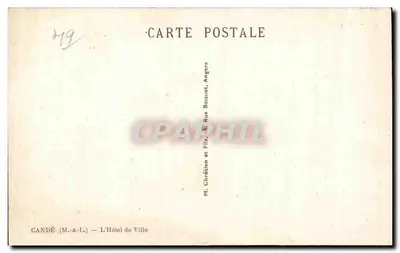 Candé (M.-&-L.) — El Ayuntamiento — M. Chrétien et Fils, Angers — Reverso
