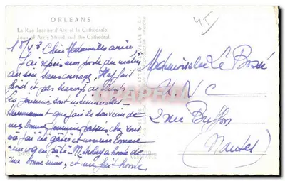 Orléans — Rue Jeanne d'Arc e a Catedral — Estel — Verso