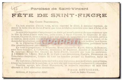 Orléans — Église Saint-Vincent — Éditeur : 1211 — Verso