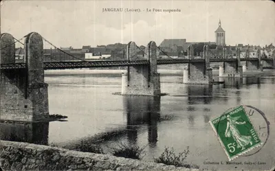 Jargeau (Loiret) — O Ponte Suspensa — Coleção L. Marchand, Sully-s/Loire