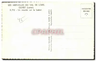 Olivet (Loiret) — Uma moinha no Loiret — Edições Valoire — Verso