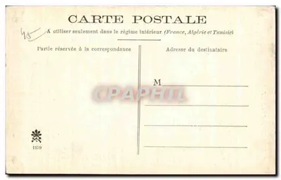 I Margini del Loiret — vista di un edificio ai margini di uno stagno con tre pioppi — editore non identificato, n. serie 1159 — Verso