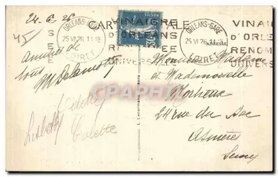 Olivet (Loiret) — De oevers van de Loiret — Weg van Robinson — Uitgever L. Lenormand, nr. 11 — Achterkant