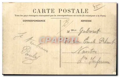 Orléans — Rue Jeanne d'Arc — widok ku katedrze — wydawca nieznany, nr seryjny 8 — Rewers
