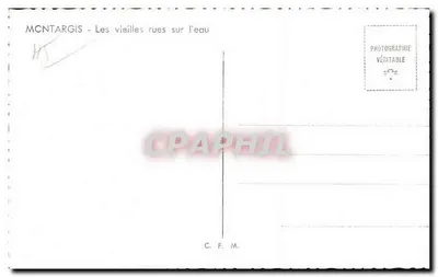 Montargis — Las viejas calles sobre el agua — C. F. M. — Reverso